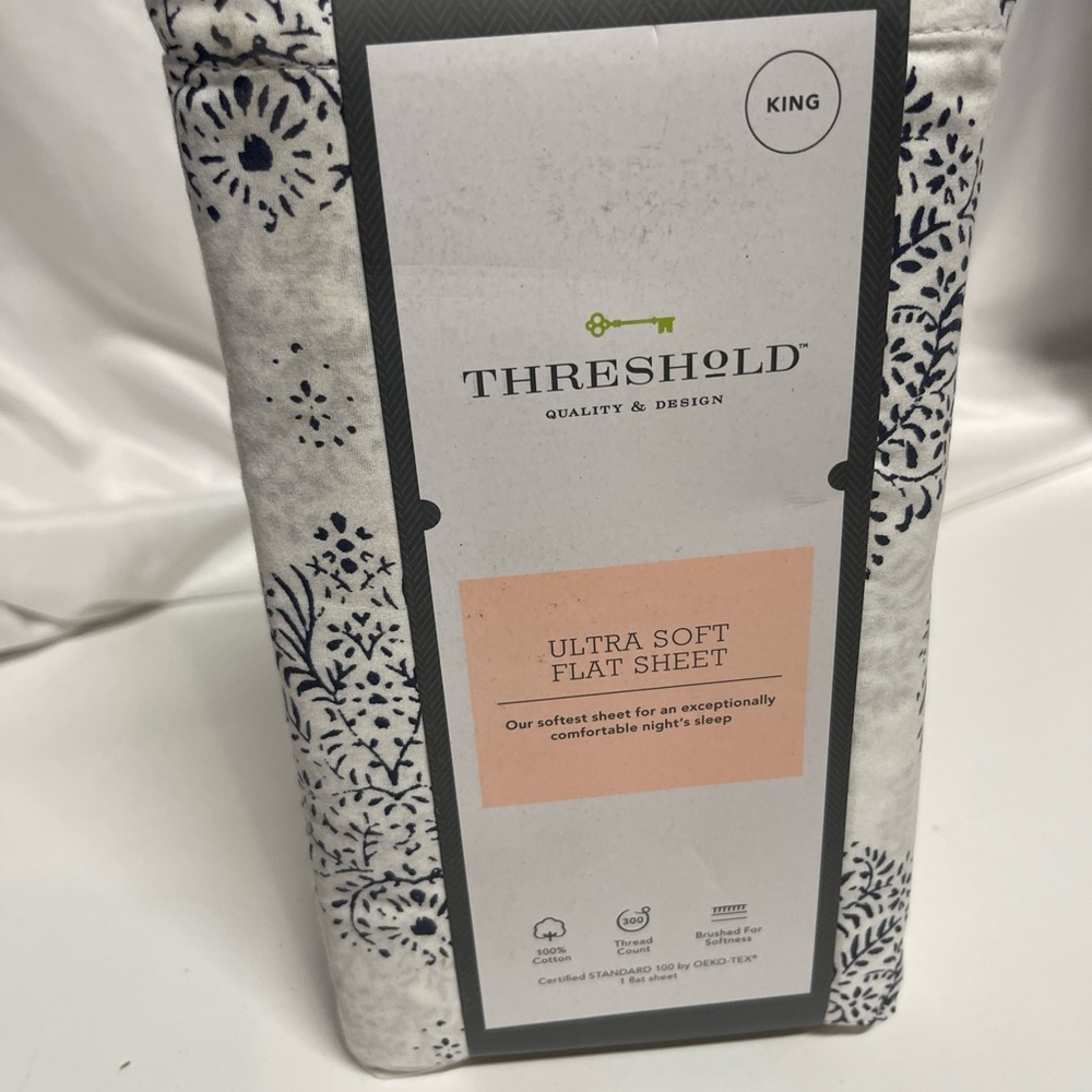 Threshold sheet set king full size soft flat new